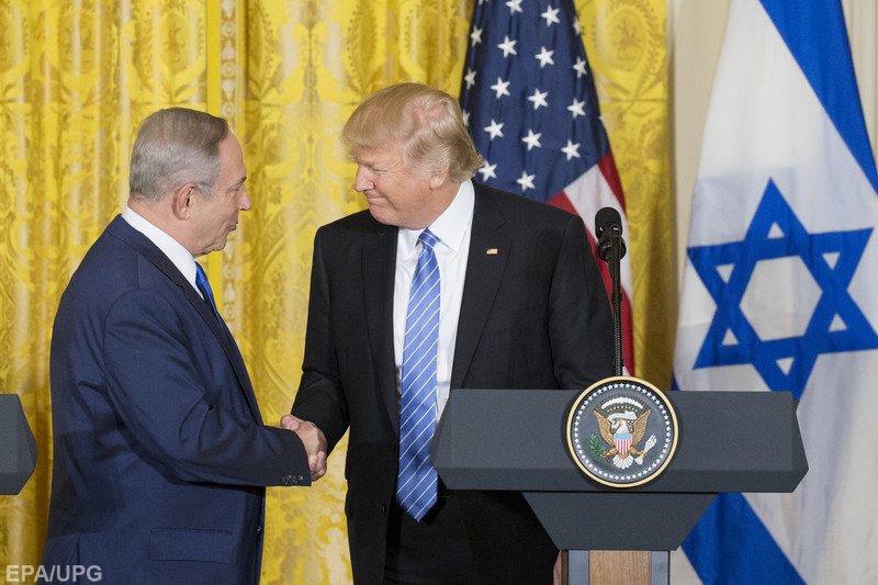 Після того, як Трамп став президент, США різко змінили свою позицію стосовно Ізраїлю на вкрай доброзичливу