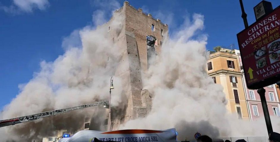 Вежа Торре-дей-Конті у центрі Риму може повністю обвалитися (відео)