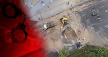 Фонтан води з-під землі у Києві: аварія на трубопроводі біля ТРЦ "Ocean Plaza" не остання (відео) 