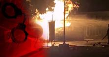 У Кременчуці водій влаштував перегони з копами і згорів живцем, врізавшись у газову колонку АЗС (відео)