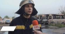 У Миколаєві вночі згоріли автобуси (відео)